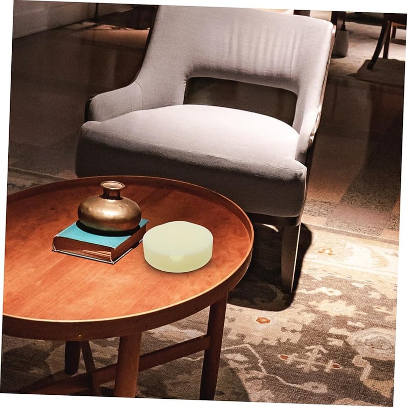 فانزاك توهج في الظلام صينية سجائر سيليكون مستديرة مع غطاء صينية رماد سطح المكتب المحمولة - Image 5